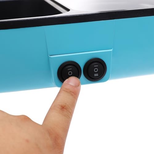 2 in 1 Electric Hot Pot & Grill, Nonstick Multifunctional Griddle for Shabu Shabu, Korean BBQ & Steak with Independent Temperature Control – Perfect for Family Gatherings!