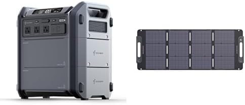 Segway Portable Power Station Cube 2000 with 2048Wh Battery and 100W Solar Panel Charger