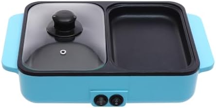 2 in 1 Electric Hot Pot & Grill, Nonstick Multifunctional Griddle for Shabu Shabu, Korean BBQ & Steak with Independent Temperature Control – Perfect for Family Gatherings!
