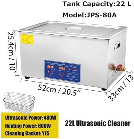 2L Ultrasonic Cleaning Machine - Digital Timer Stainless Steel, Efficient Cleaner for Jewelry, Glasses, Watches & Bathroom Accessories - Professional & Home Use