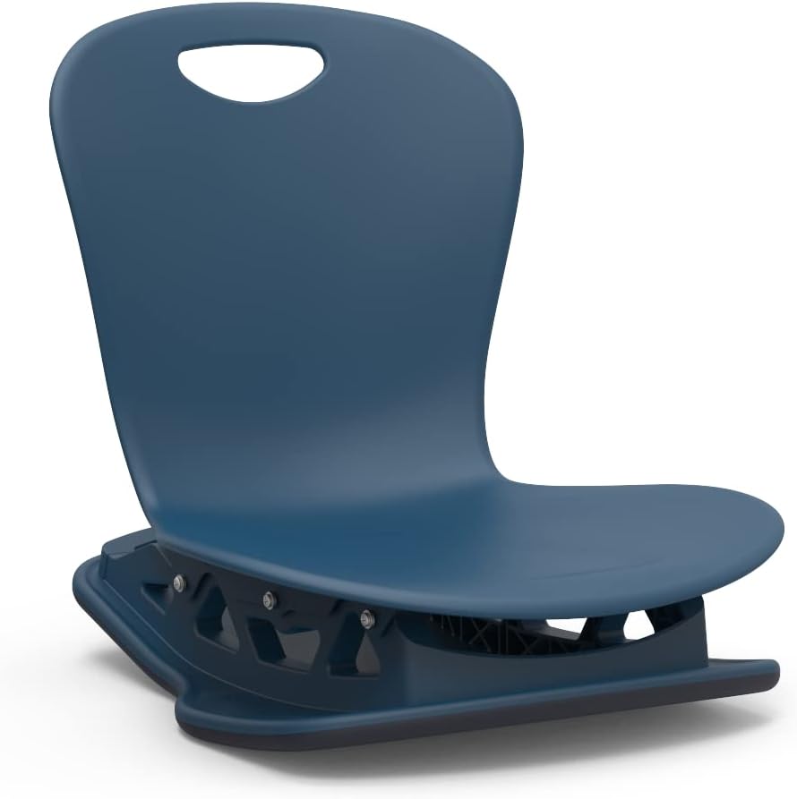 Virco ZFLROCK18 Floor Rocker Chair (25 Chairs) ZUMA Series 18' Shell for Students 3rd Grade - Adult, Comfortable Rocking Seating Option for Schools and Classrooms - Navy