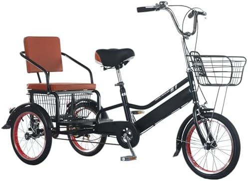 Adult Tricycle with Dual Brakes – 3-Wheel Cruiser Bike for Seniors, Women & Men – Low Step-Through Design for Comfortable Cycling, Cargo & Passenger Transport, Adjustable Seat & Handlebar
