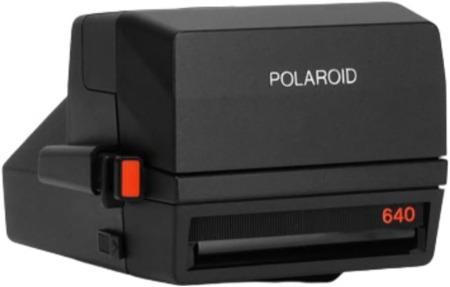 Polaroid 600 Model 640 Instant Film Camera (Black) with 8 Instant Photographs