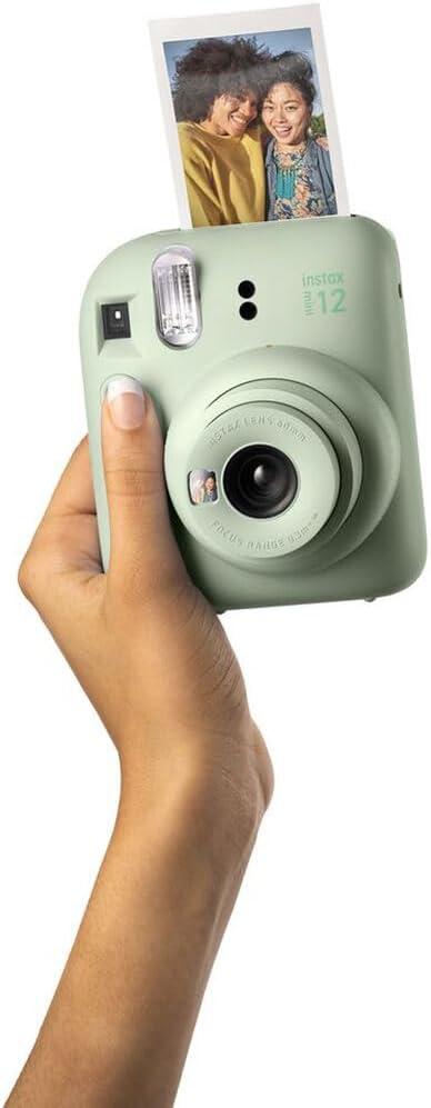 Fujifilm Instax Mini 12 Instant Camera Mint Green Bundle with Fuji Instax Mini Film Value Pack (40 Sheets) + Protective Carrying Case + Photo Album + Microfiber Cleaning Cloth