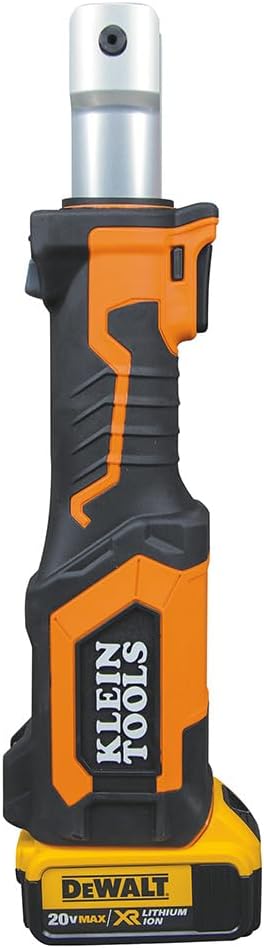Klein Tools BAT207T54H Battery-Operated Bolt Cutter, Steel, Runs on 20V DeWALT 4 Ah Batteries Included, Cuts 7/16-Inch EHS Guy Wire and Grade 8 Bolts With 7 Ton Force, Lights to Illuminate