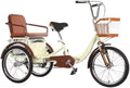 Folding 3-Wheel Trike for Adults - Low-Step Pedal Assist Cruiser Bike for Men & Women, Dual Brakes, Front Suspension, Rear Seat for Passengers & Cargo