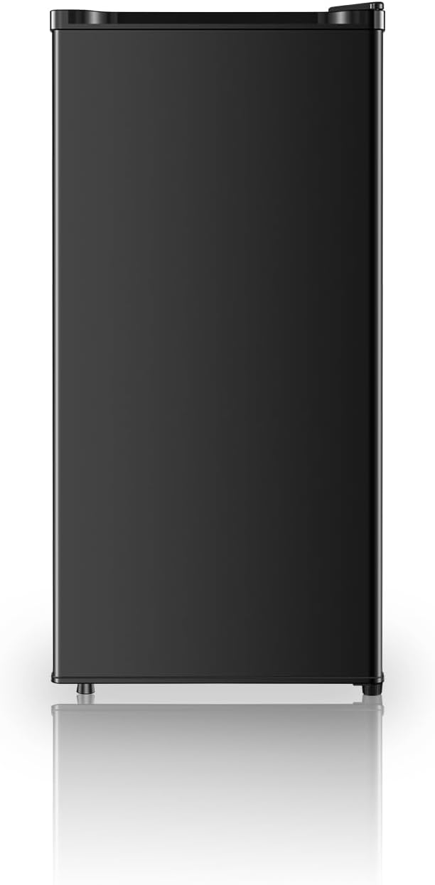 HAILANG 3.1 Cu.Ft Mini Fridge with Freezer, Single Door Mini Refrigerator, 5 Settings Temperature Adjustable, Compact Refrigerator for Apartment,Dorm, Office, Bedroom