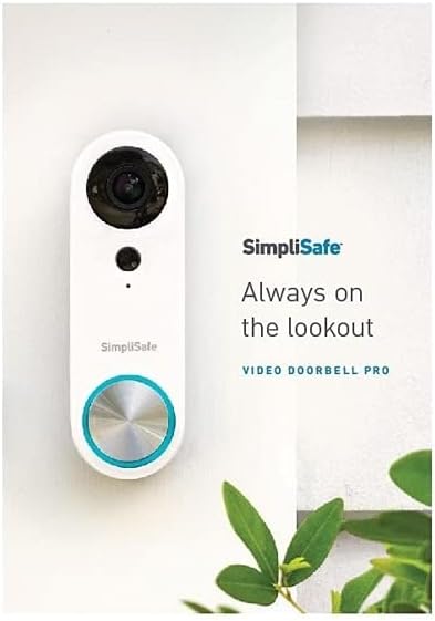 SimpliSafe Wired Doorbell,1080p - Compatible with SimpliSafe Home Security System - Latest Gen