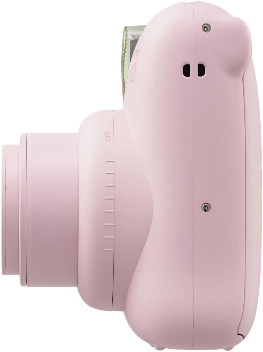 Fujifilm INSTAX Mini 12 Instant Film Camera (Blossom Pink) + Fuji Single Pack - 10 Prints Protective Case Pink Photo Album Travel Stickers Bundle!