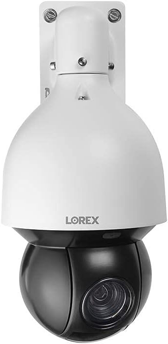 Lorex Indoor/Outdoor 4K Pan & Tilt Metal Dome Security Camera, Add-On IP Camera for Wired Surveillance System, Color Night Vision, 25x Optical Zoom, 1 PTZ Camera