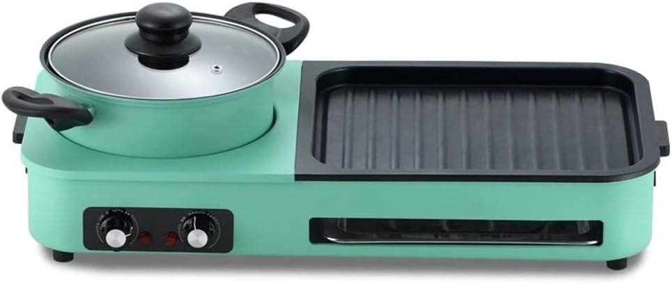 YYDS Hot Pot Multifunctional Pot Indoor Electric Grill Pan Smokeless Barbecue Grill Grill Shabu Hot Pot Electric Grill (Size : Pan-Fried)