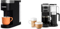 Keurig K- Slim Single Serve K-Cup Pod Coffee Maker, Multistream Technology, Black & K-Cafe SMART Single Serve K-Cup Pod Coffee, Latte and Cappuccino Maker, Black