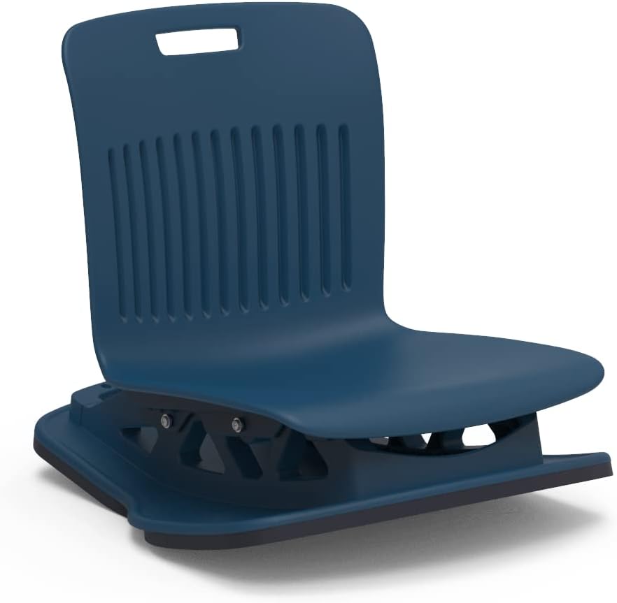 Virco ANFLROCK15 Analogy Floor Rocker Chair 15' Shell for Students Kindergarten - 4th Grade, Comfortable Rocking Seating Option for Schools and Classrooms - Navy (20 Chairs)