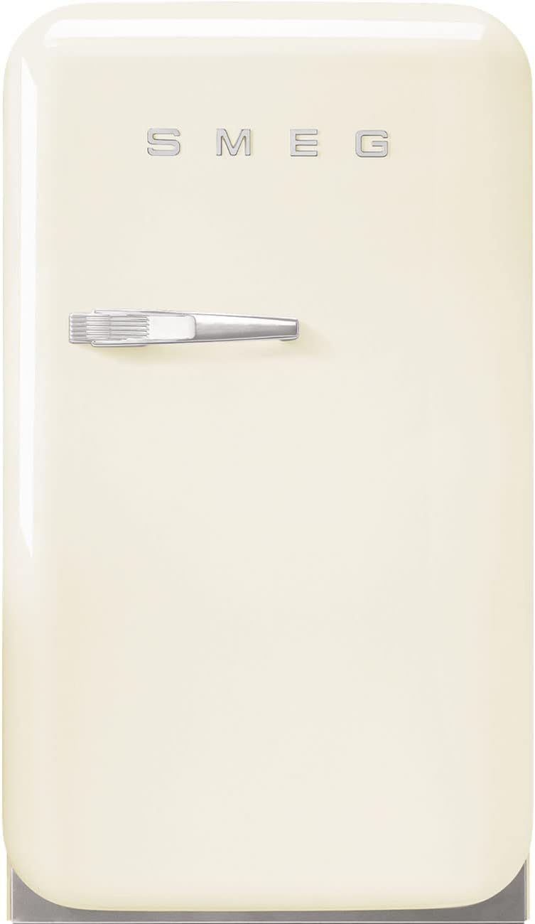 Smeg FAB5 Retro Mini Fridge – 50s Style Compact Small Refrigerator, 1.2 cu ft, Automatic Defrost, LED Lighting, Adjustable Shelves– Made in Italy – Perfect for Home, Dorm, Office, Hotel -Cream