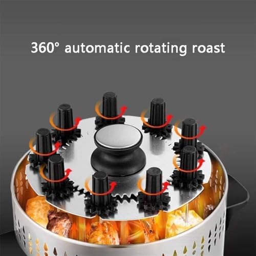 Smokeless Electric Vertical Rotating Barbecue Grill - Automatic Rotisserie for Kebab, Skewers & Roasting, Perfect for Home Parties & Gatherings (Size: 230mm)