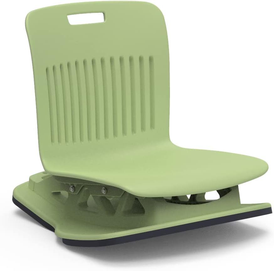 Virco ANFLROCK15 Analogy Floor Rocker Chair 15' Shell for Students Kindergarten - 4th Grade, Comfortable Rocking Seating Option for Schools and Classrooms - Green Apple (5 Chairs)