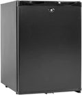Smad Mini Fridge with Lock, Compact 12V Refrigerator 1.0 Cubic Feet 110V for Truck, Bedroom, Dorm, Office, No Noise, DC/AC, Black