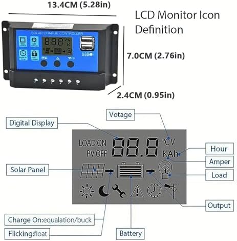 4000W Solar Inverter Kit - 12V to 110V/220V Converter with 30A Charge Controller & 18W Solar Panel | Portable Off-Grid Power Generator for Home, RV, Emergency Backup (Yellow)