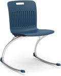 Virco ANROCK18 School Rocking Chair (4 Chairs) Analogy Rocker Series 18' Seat Height for Students 5th Grade - Adult, Appropriate for Libraries, Break Rooms and Reading Nooks - Navy