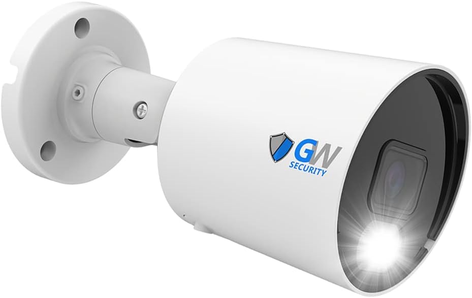 GW Security 8MP Full Time Color Night Vision Security Camera System with AI Face/Human/Vehicle Detection, 8CH 4K DVR and 4 x 3840TVL 8MP Outdoor Microphone Home Coaxial CCTV Cameras, 1TB Hard Drive