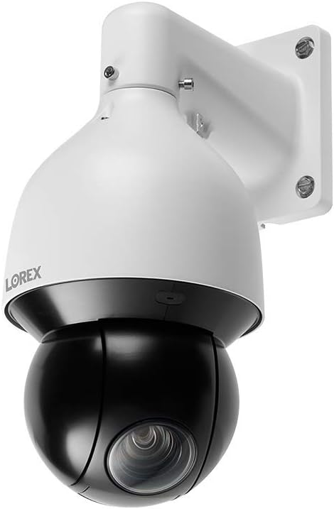 Lorex Indoor/Outdoor 4K Pan & Tilt Metal Dome Security Camera, Add-On IP Camera for Wired Surveillance System, Color Night Vision, 25x Optical Zoom, 1 PTZ Camera