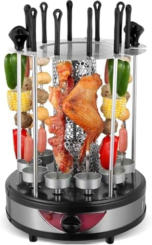 Electric Vertical Rotating BBQ Grill - Smokeless Automatic Rotisserie for Kebabs, Skewers & Roasts, Perfect for Home Parties, Outdoor Cooking (Size: 230mm)