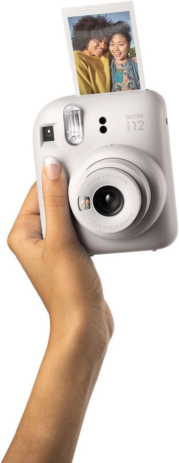 FUJIFILM INSTAX MINI 12 Instant Camera Clay White Bundle with Instant Film 80 Photo Sheets with Camera Case and Accessories Ideal Gift for Kids, Teenage Girl & Adults