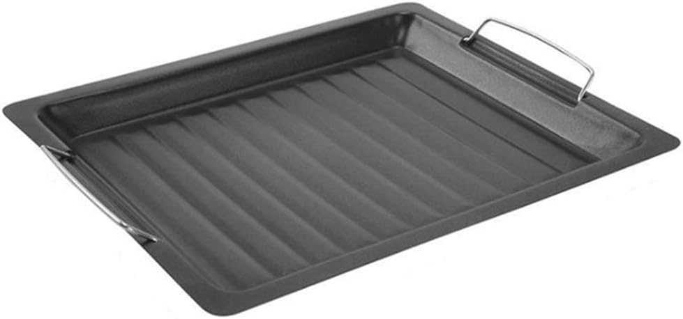 30X25CM BBQ Frying Grill Plate Korean BBQ Frying Pan Non-Stick Grill Plate Kitchen Cooking Easy to Clean Picnic Outdoor Barbecue