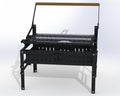 Adjustable Height Charcoal Grill with Rotating Grate, Black Steel, Outdoor Portable BBQ Grill, Height-Adjustable Cooking Surface