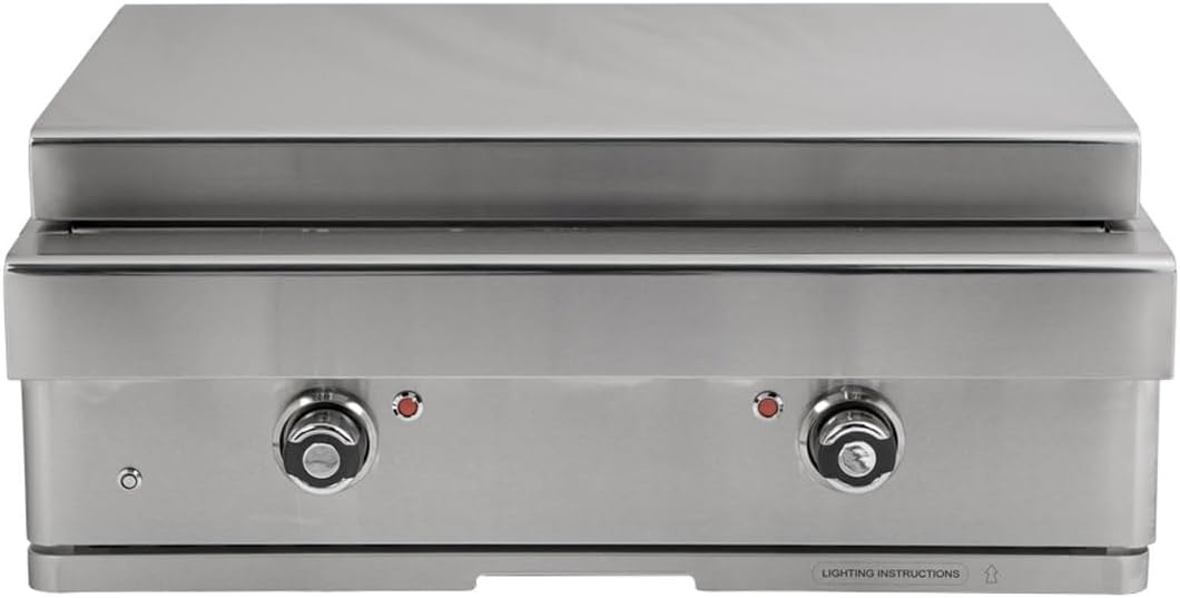 Turbo 32-inch 2-Burner Built-In Stainless Steel Teppanyaki Grill - Natural Gas