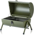 IRYZE Portable Charcoal Grill Portable Outdoor BBQ Grill Patio Camping Picnic Barbecue Stove for 3-5 People BBQ Grill for Outdoor (Color : Green)