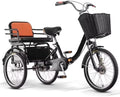Folding Tricycle for Adults - Low-Step 3-Wheel Cruiser Bike with Rear Seat for Passengers & Cargo, Dual Brakes, Front Suspension, and Dual Chain Drive - Perfect for Men & Women