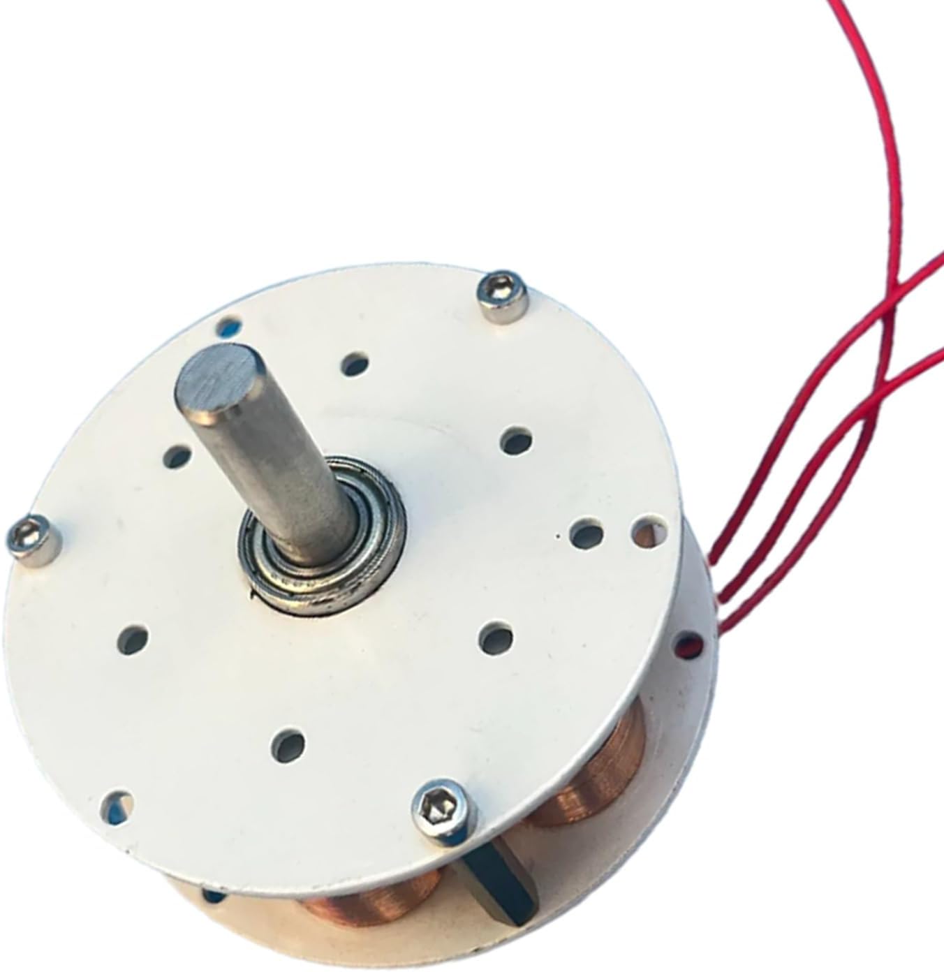 20W Miniature Disc Iron Core Generator, Strong Magnetic Low Speed High Power Generation Multi Pole Three-Phase Mini Water Wind Power AC Generator(2pcs)