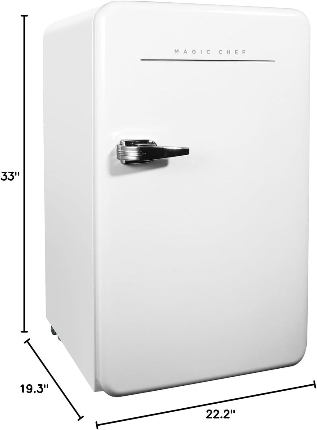 Magic Chef 17.5 in. 3.2 cu.ft. Retro Mini Refrigerator in White, without Freezer