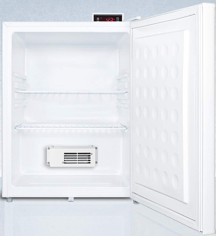 Summit Compact Refrigerator for General Purpose Use in Medical Facilities - White Mini Fridge- FF28LWHGP