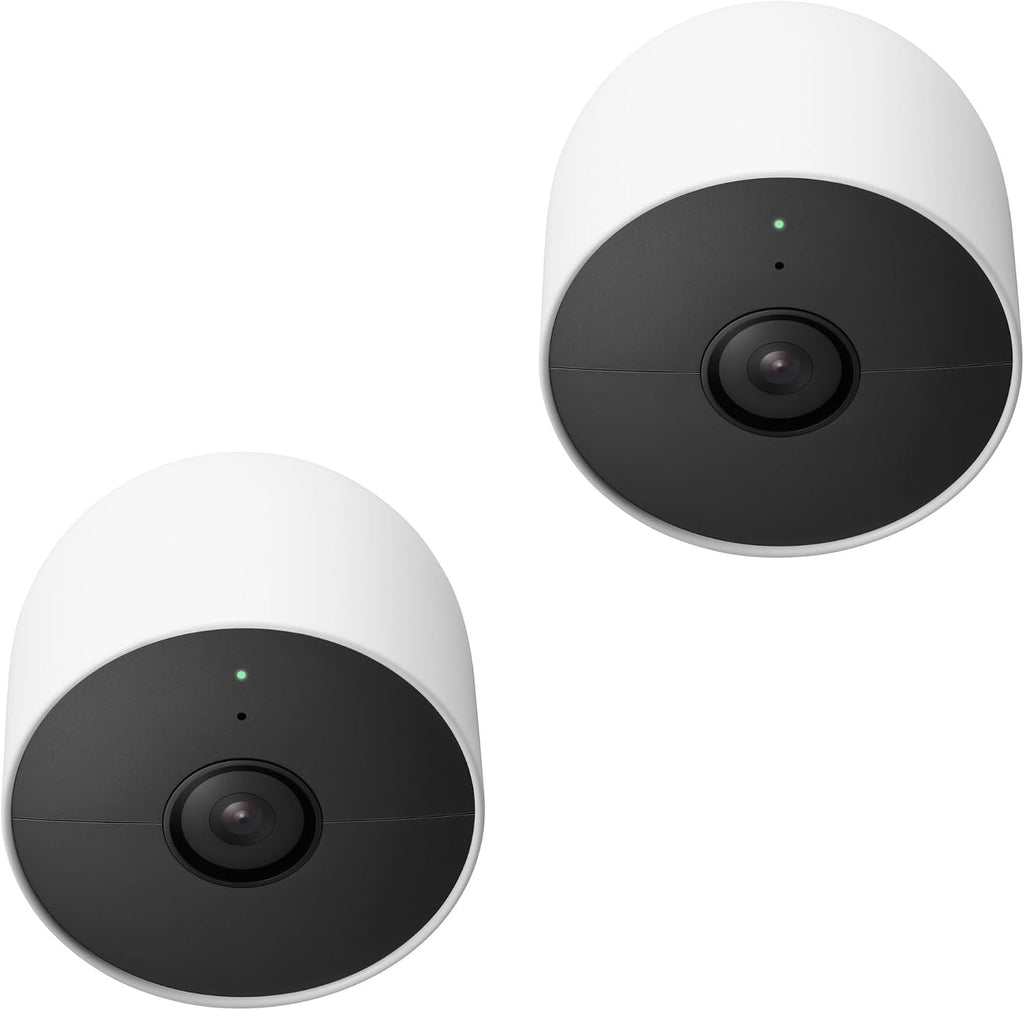 Google Nest Cam Outdoor or Indoor, Battery Wireless Camera - 2nd Gen (Two Cameras - Wire Free)