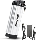 Yose Power 48V 36V 10.4Ah 13Ah 15Ah 17.4Ah Ebike Battery Sliver Fish Electric Bike Battery 250W 350W 500W 700W 900W 1000W Electric Bicycle Lithium Batteris (Silver Color 36V13Ah for 0-750W Motor)