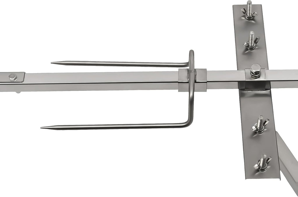 Rotisserie Grill Kit, Tripod Rotisserie Roaster Stand, 25W Motor 360-Degree Rotation Design, Adjustable Height, Rated 88 LBElectric BBQ Grill Stand for Outdoor Camping Party