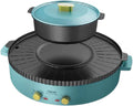 Hotpot Multifunctional Grill Shabu Pot Independent Temperature Control Electric Grill Oven Household Smokeless barbecue (Color : B, Size : Mandarin Duck Pot)