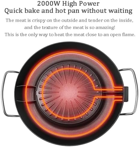 Electric Hot Pot & Grill Combo, Non-Stick Soup Pot & BBQ for 2-4 People, Easy to Clean, Essential for Family Gatherings