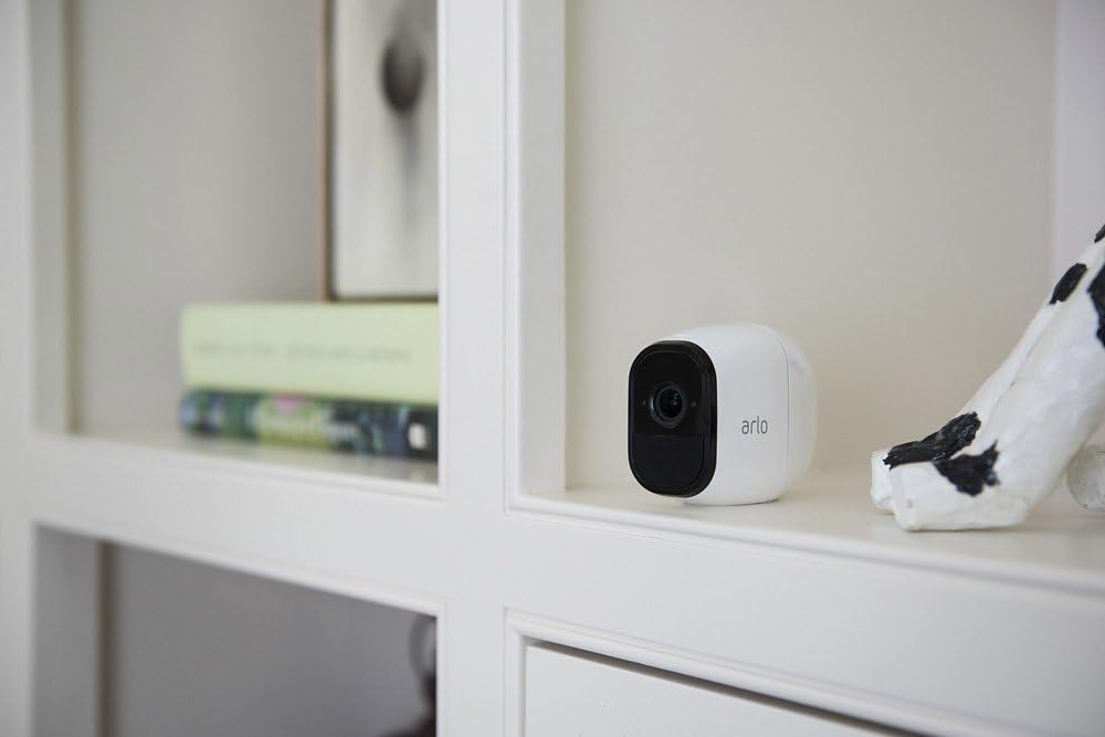 Arlo Pro VMS4430 Indoor/Outdoor HD Wire Free Security System with 4 Cameras (White)