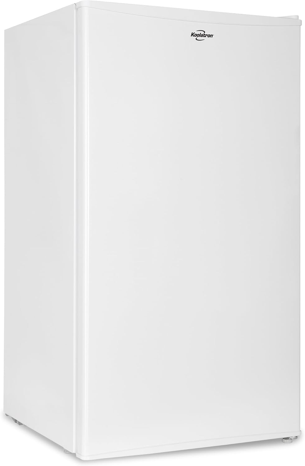Compact Fridge with Freezer, 3.2 cu ft (91L), White, Space-Saving Flat Back, Reversible Door, Full-Width Freezer, for Snacks, Frozen Meals, Beverages, Beer, Den, Dorm, Office, Rec Room, Home Bar