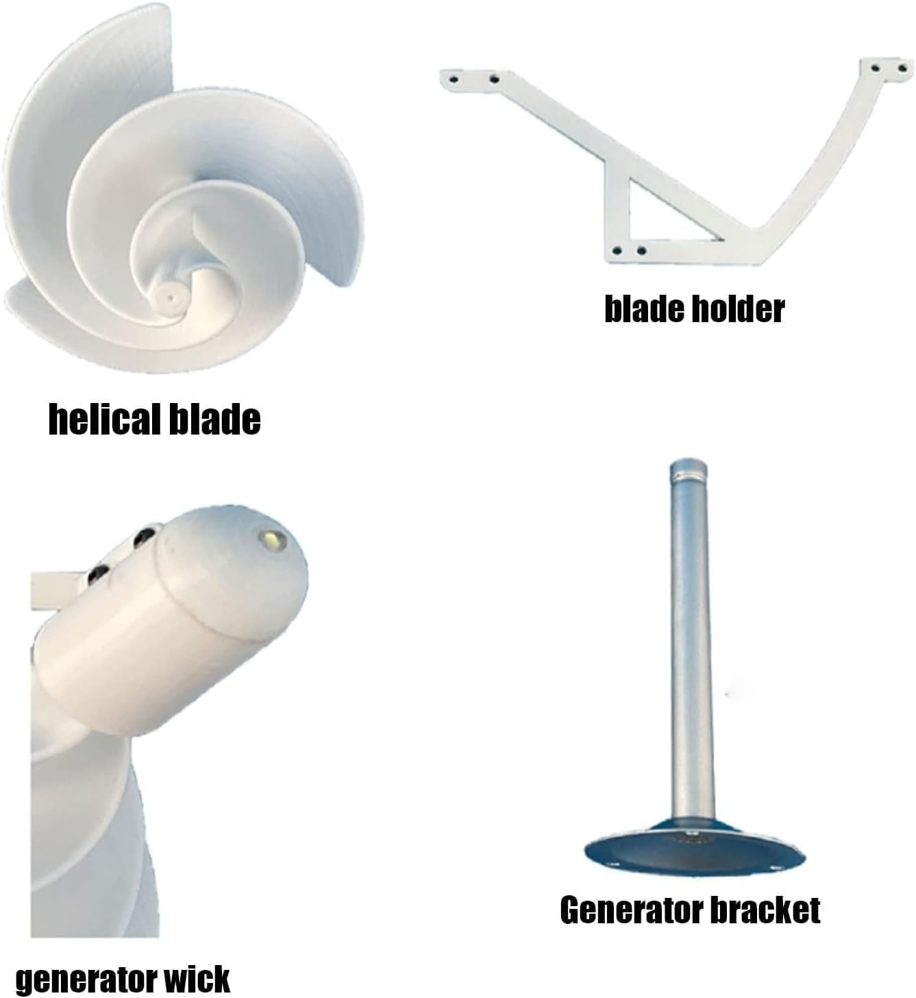 10W Micro Spiral Wind Turbine Generator Archimedes Rose Breeze Start Model For Home & Small Farm Silent Permanent Magnet Spiral Design(12v-2pcs)