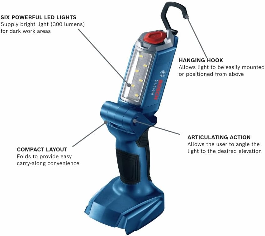 BOSCH GXL18V-497B23 18V Power Tool Combo Kit - 4 Tool Cordless Set with 1/2 In. Hammer Drill/Driver, Two-in-One Impact Driver/Wrench, Circular Saw, Worklight, Batteries & Charger