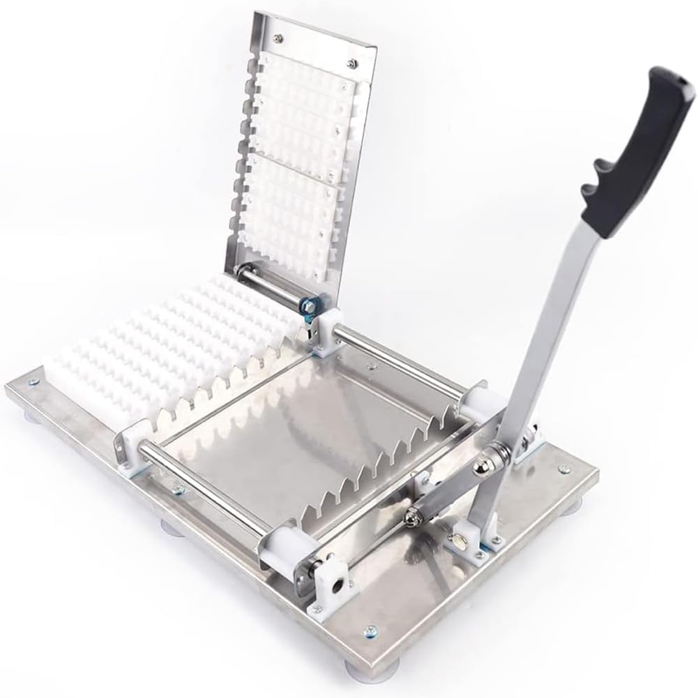 Stainless Steel 10-Hole BBQ Skewer Maker, Manual Kebab Machine for Mutton and Meat, Perfect for Outdoor Picnics & Camping, Durable Skewer Mould, Silver