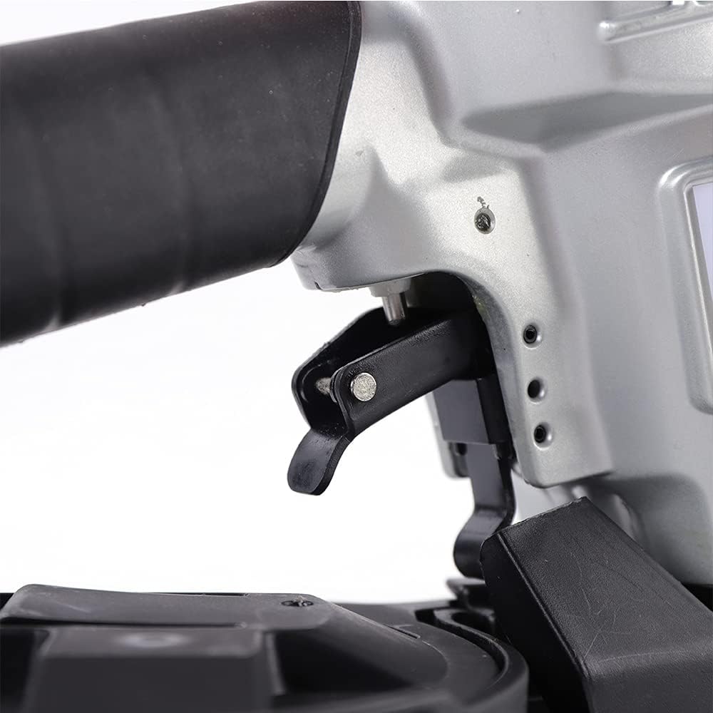 Pneumatic Coil Siding Nailer Industrial Portable Nail Gun with 350 Nails Capacity Tool-Free, Ergonomic Lightweight Depth Adjustable Side Load Magazine Nailing Machine for Wood Fence DIY Tools