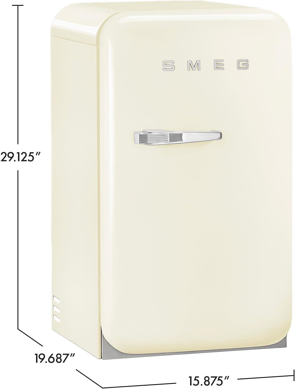 Smeg FAB5 Retro Mini Fridge – 50s Style Compact Small Refrigerator, 1.2 cu ft, Automatic Defrost, LED Lighting, Adjustable Shelves– Made in Italy – Perfect for Home, Dorm, Office, Hotel -Red