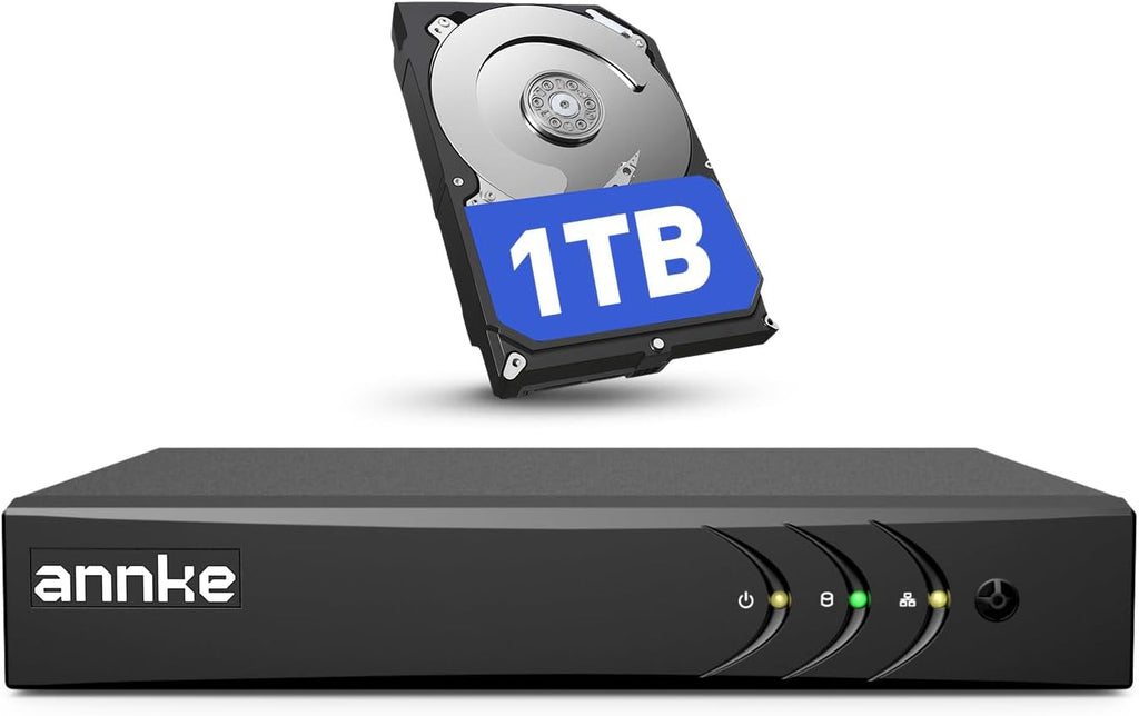 ANNKE 8 Channel 3K Lite Security Digital Video Recorder with 1TB Hard Drive, H.265+ Hybrid 5-in-1 Surveillance DVR, Human & Vehicle Detection, Supports 8CH Analog and 2 IP Cameras for 24/7 Home CCTV