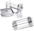 ROTO-Q 360 Non-Electric Rotisserie Kit with 10-Piece Skewer Set - Cordless Spit Roaster for Grills, Ovens, Smokers, BBQs - Indoor & Outdoor Cooking (Stainless Steel)