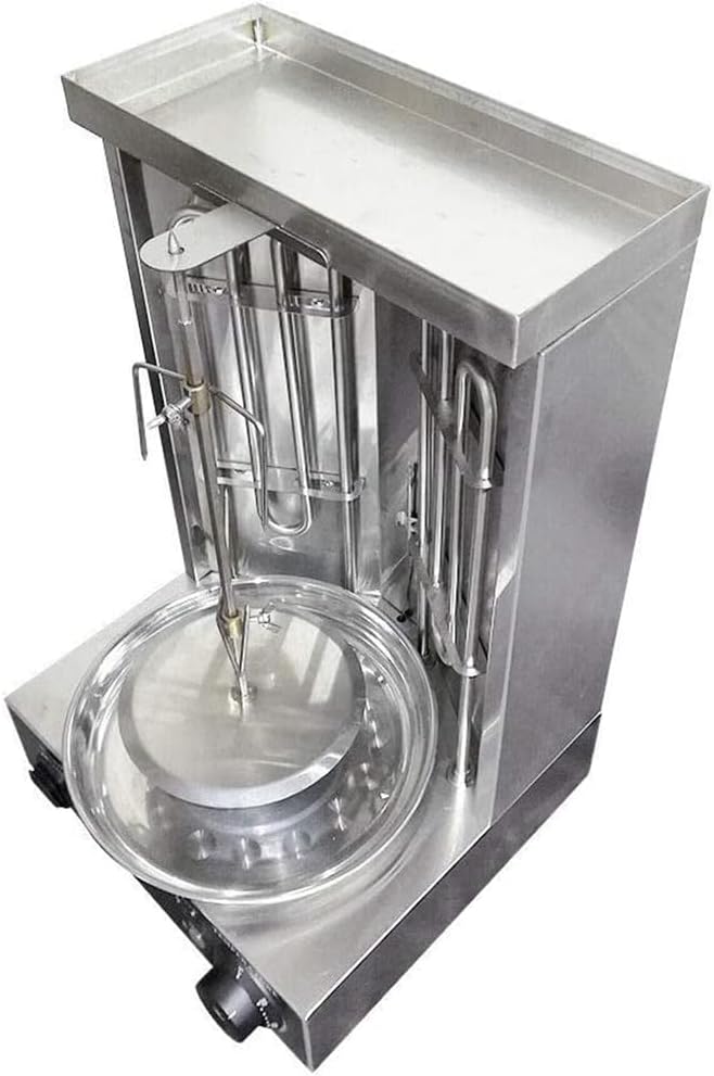 Commercial Electric Grill, Gyros Rotisserie Grill Machine 3KW w/2 Heating Pipes Machine Automatic Rotating Machine for Party Famil Restaurants (2 heating pipes)